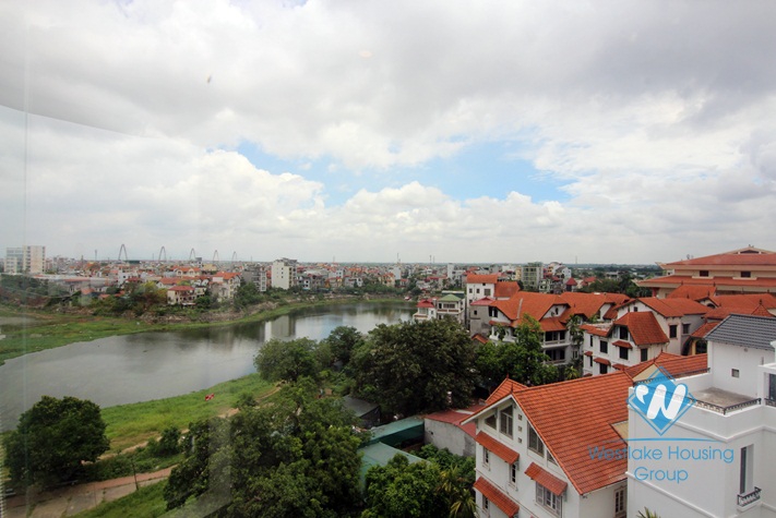 Modern lake view duplex apartment rental in Tay Ho, Hanoi